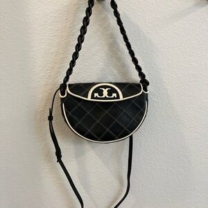 Tory Burch Mini Fleming Soft Crescent Crossbody Bag